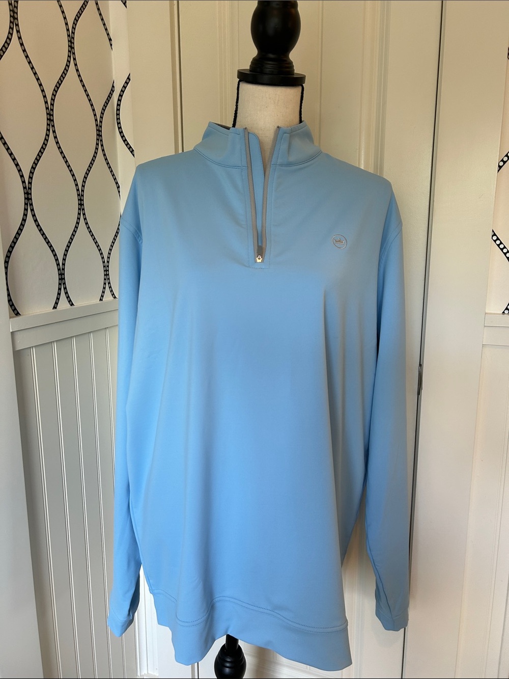 Peter Millar men’s  Light Blue Quarter-Zip Pullover